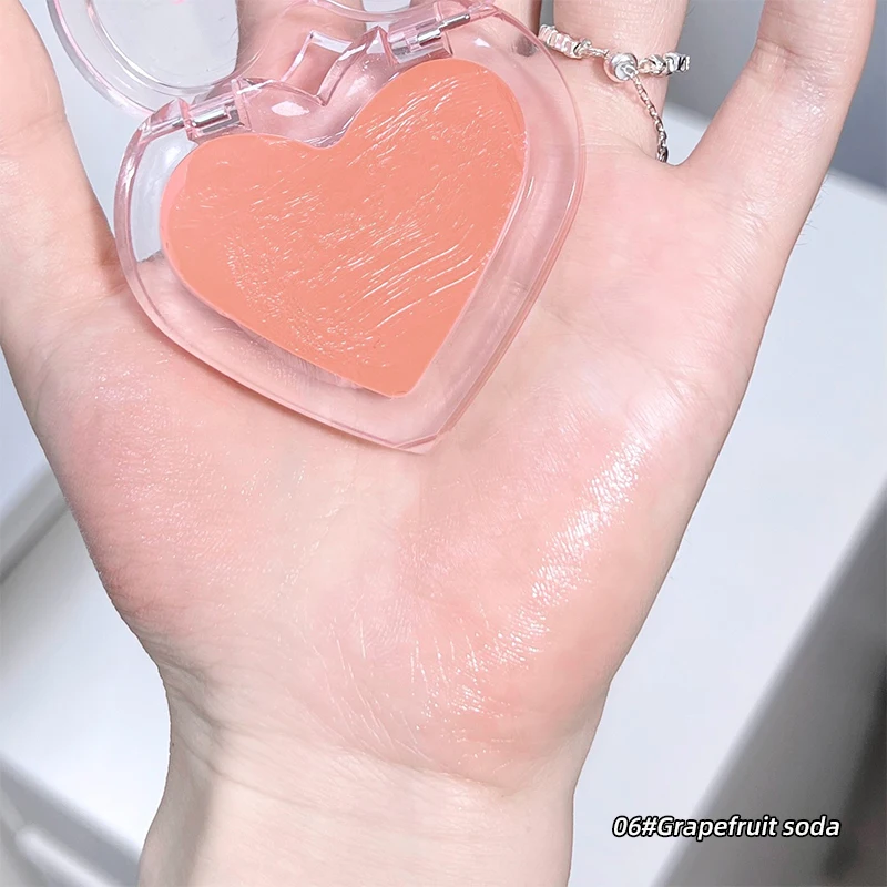 Love Monochrome Natural Face Brightening Powder Blusher Rouge Clear Water Gloss Cream