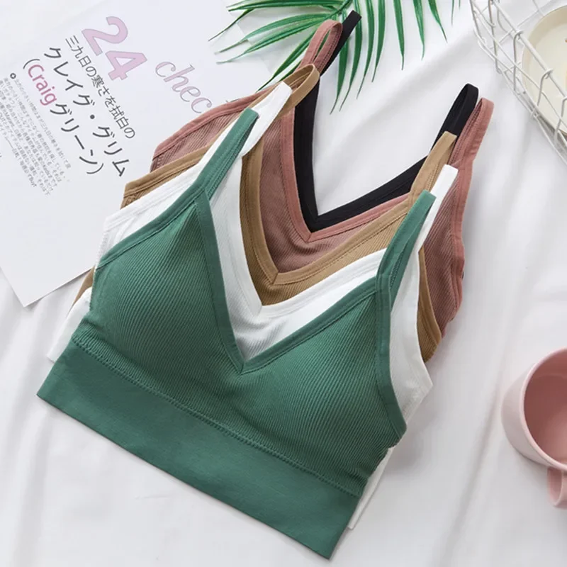

Women Sexy Crop Tops Tube Top Bra Female Streetwear Sleeveless Camis Seamless Sport Lingerie Tee Crop Top Bandeau Top Tanks