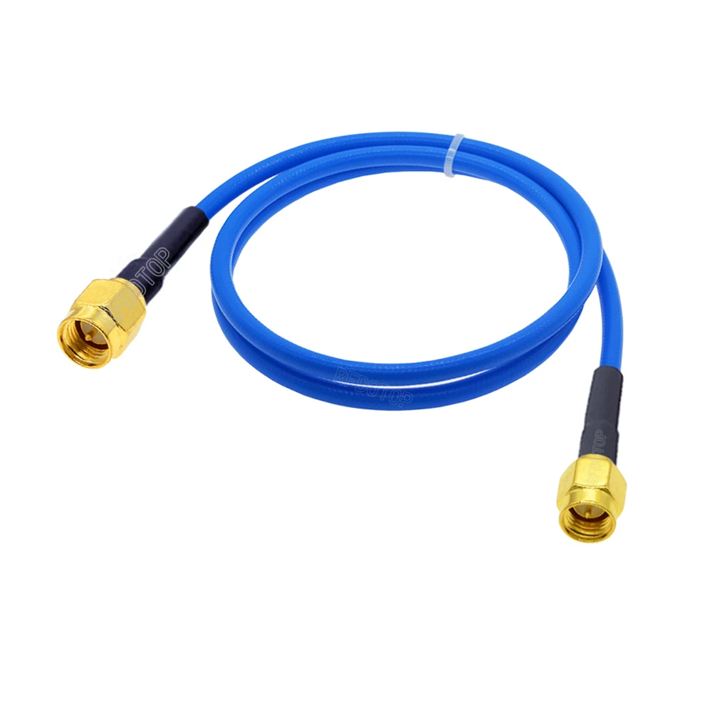 RG-402 SMA Male to SMA Male Plug Connector Blue Color RG402 Semi Flexible High Frequency RF Coaxial Cable 50 Ohm High-Quality
