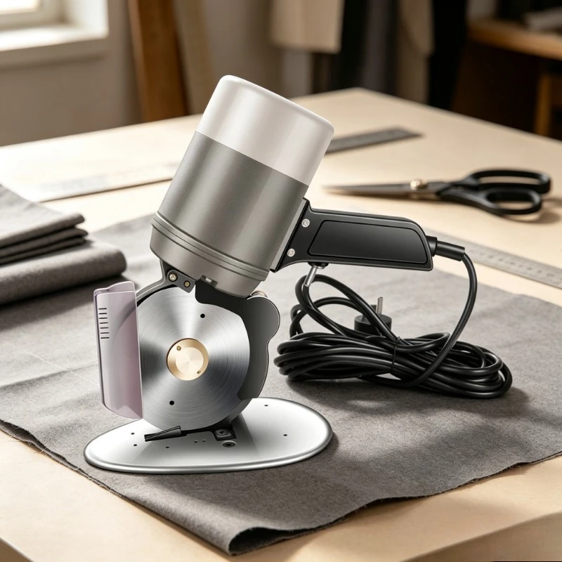 350W 125MM Industrial Electric Round Knife Cutter for Cloth Leather Carpet Cardboard 4.5CM Cutting Thickness