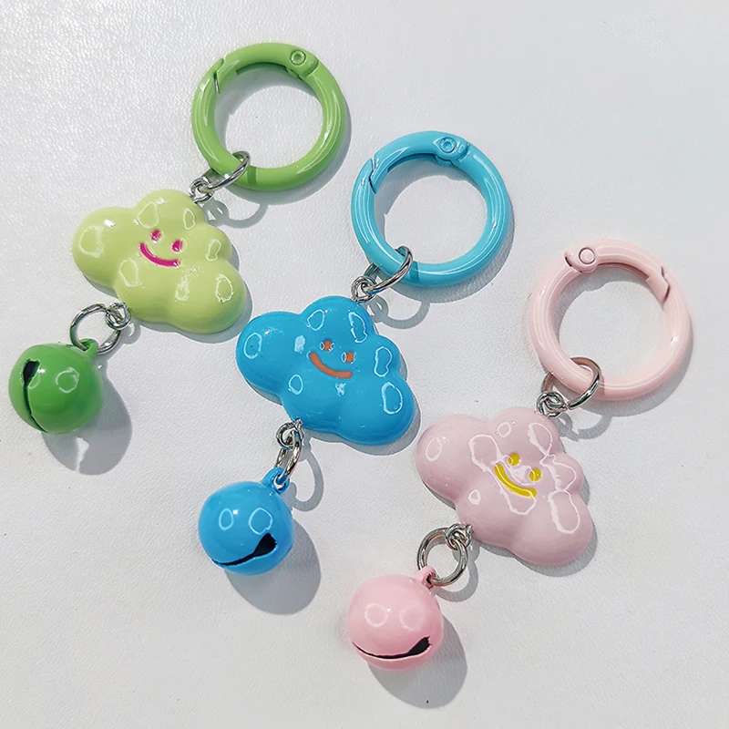 Kawaii Candy Color Wolken Sleutelhanger Schattige Cartoon Cloud Sleutelhanger Tas Hanger Hoofdtelefoon Decoratie Beste Vriend Geschenken