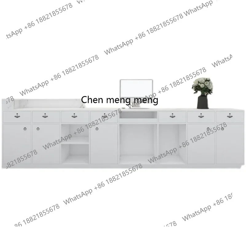 M46 صفحة الخروج الحديثة البسيطة مكتب الاستقبال صالون تجميل صالون حلاقة عداد فاخر خفيف #5