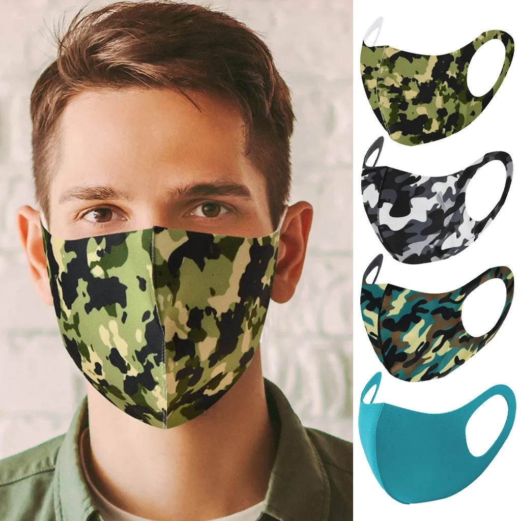 Reusable Cotton Camouflage Mask Fashionable Unisex Couple Washable Masks Comfortable Mask Suitable For Outdoor Activities