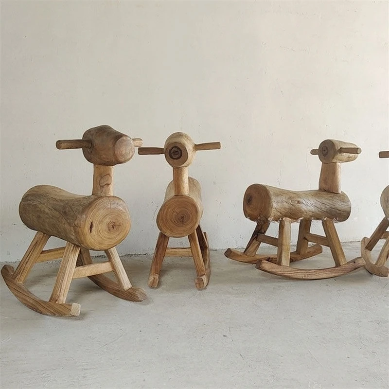 

Solid wood leisure camphor wood Trojan creative design Trojan horse decoration floor ornament