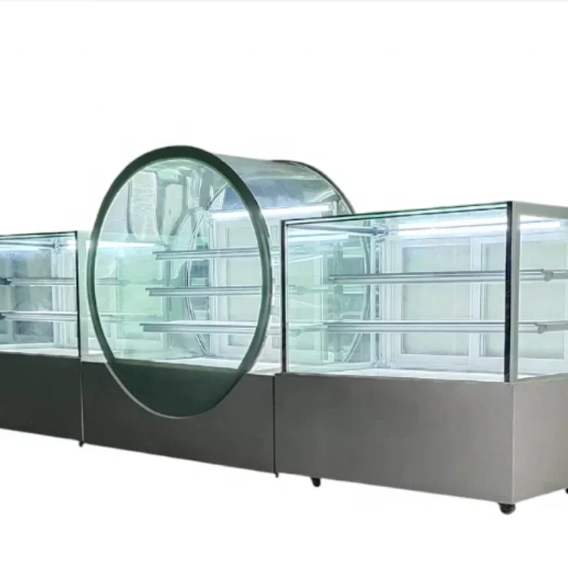 round pastry refrigerated display cooler bakery display cabinet Cake Showcase