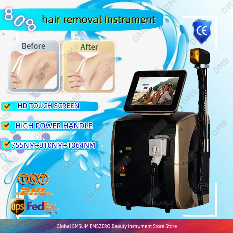 Diode Laser 808 Hair Removal Machine Painless Beautiful Whole Body Skin Rejuvenation 3 Wavelengths Hair Removal machine