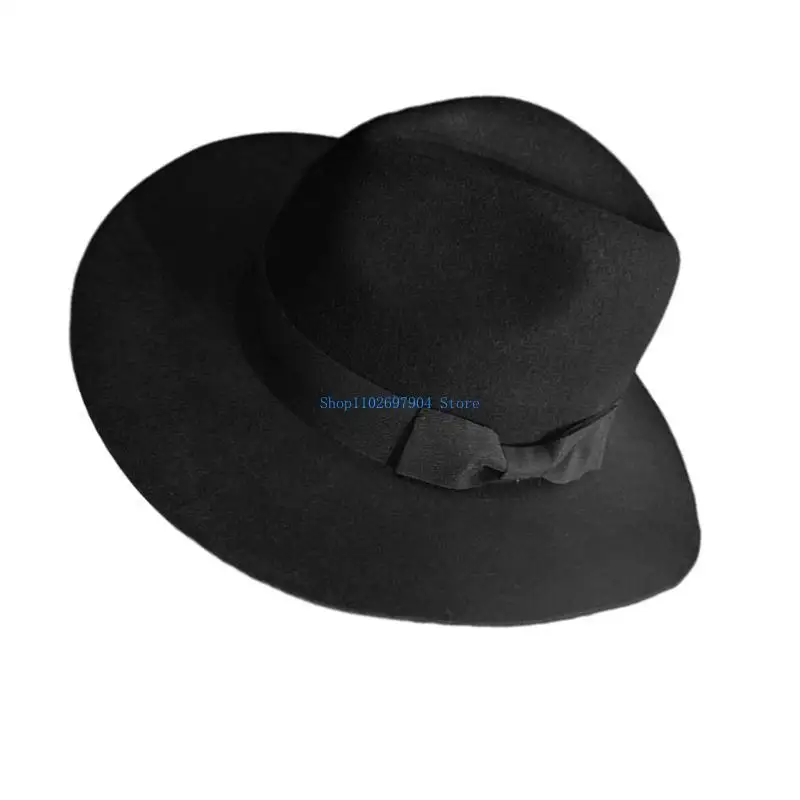N7YF Unisex Woolen TopHat Masquerades Fedoras Hat RolePlay Party Costume Headwear