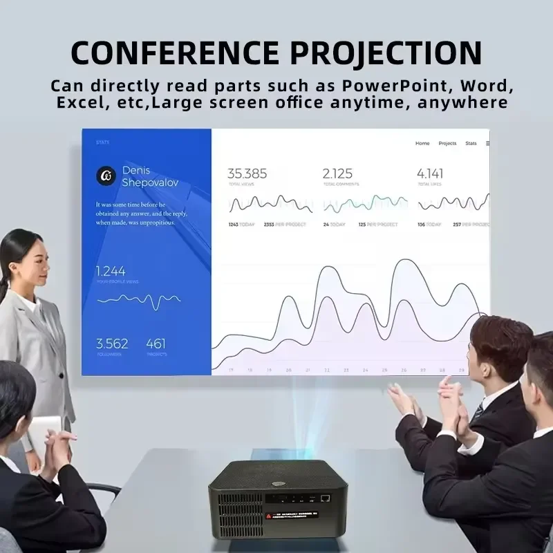Y3 Pro High Performance LED 4K Full HD Projector with WiFi Auto Keystone for Gaming Karaoke Home Theater