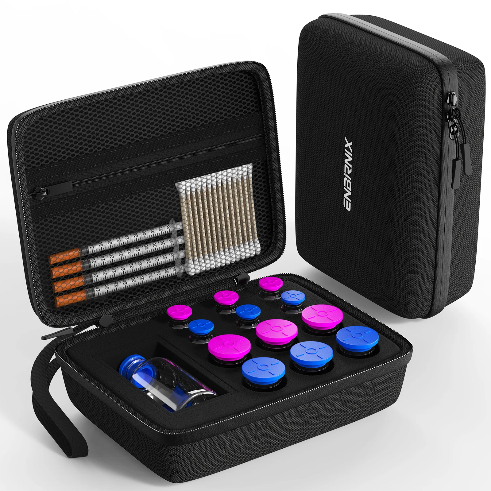 13-Compartment Insulin Vial Protective Case, Designed Specifically for People with Diabetes (Fits Standard Insulin Vials)