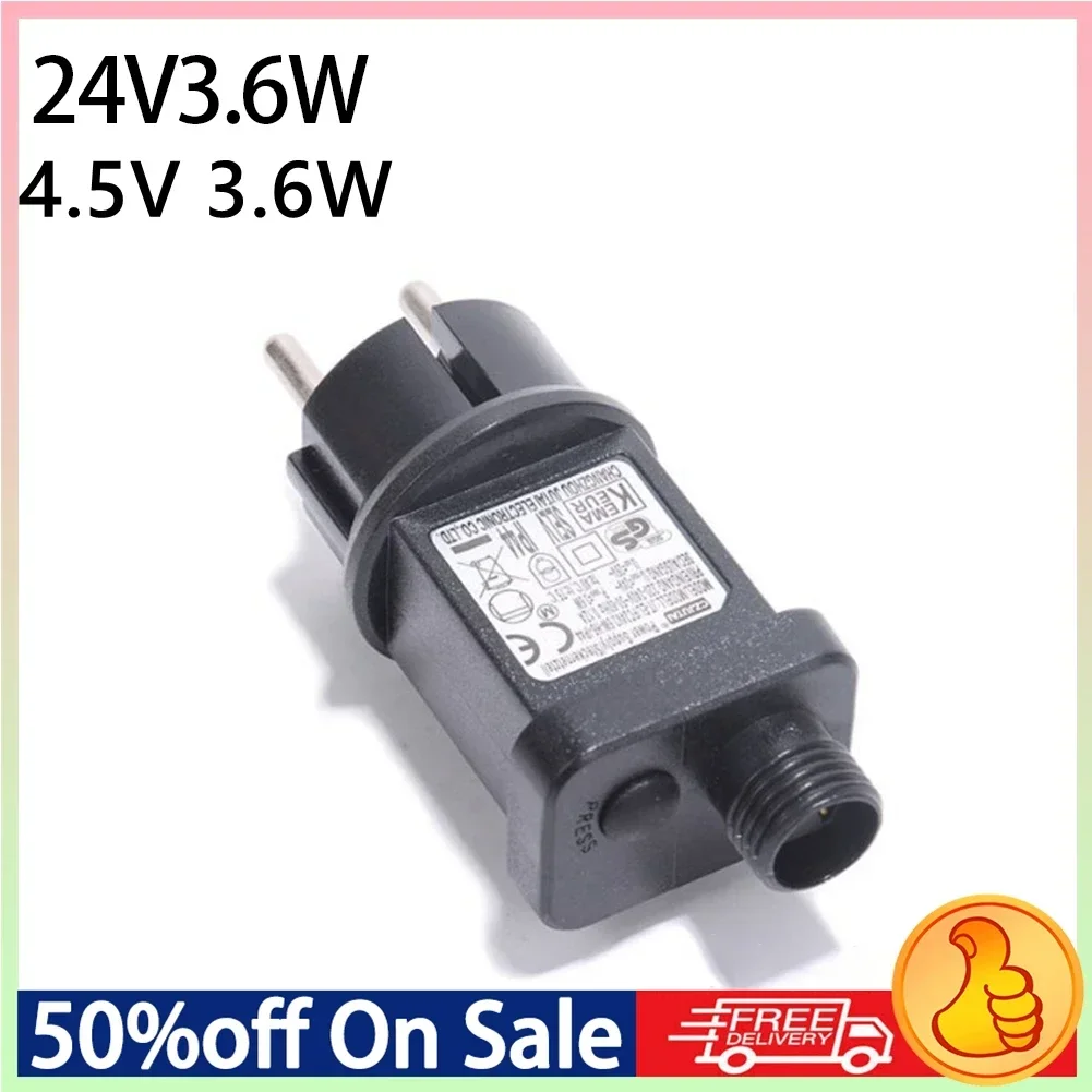 

IP44 24V/4.5V Max 3.6W LED Fairy Light Power Adapter Transformer Driver For Low Voltage String Net Icicle Lights Projectors