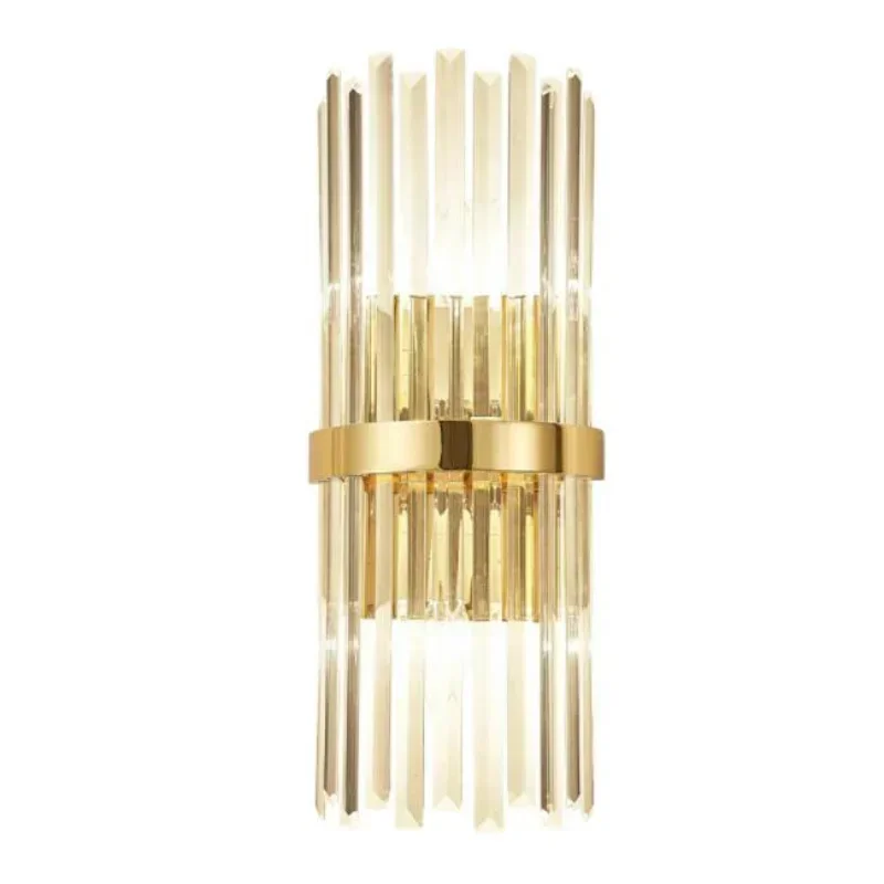 American Luxury Crystal Wall Lamp Modern Simple Living Room Bedroom Bedside Lamp Decor Home Wall Sconce Light Fixture Luminaria