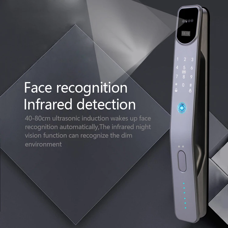 3D Face Intelligent Digital Fingerprint Door Locks, Reconhecimento Facial, Automático, Biométrico ID, senha, Tuya App, Smart Home