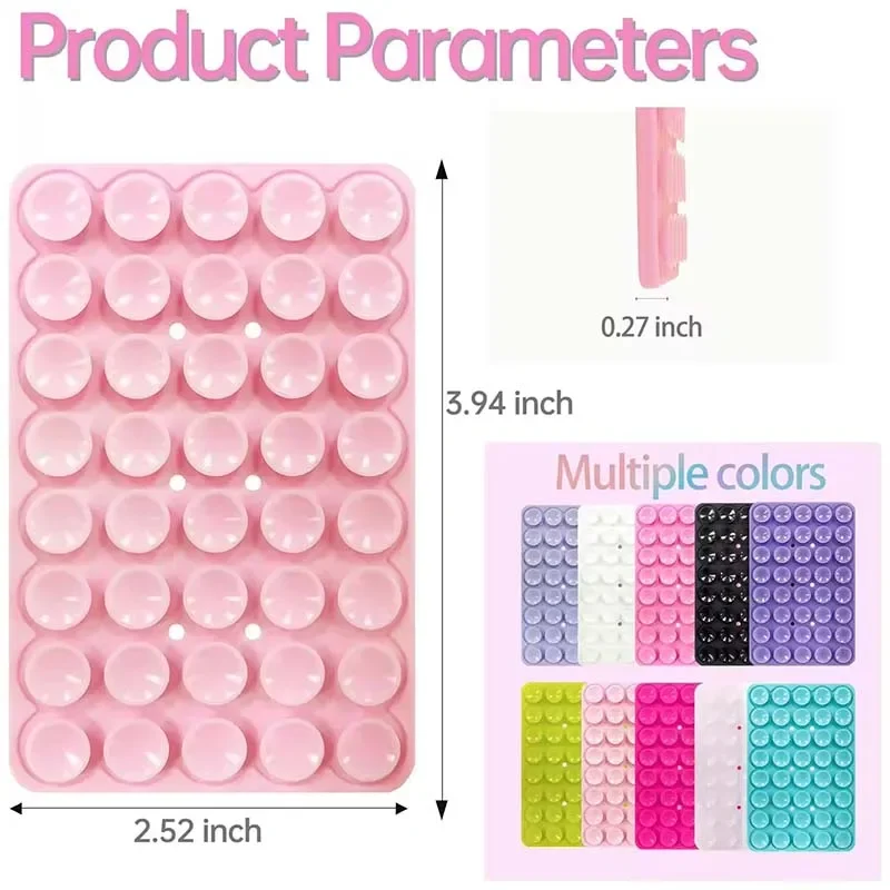 

Silicone Suction Cup Phone Mount Double Sided Hands-Free Mobile Stand Airplane Travel Essential Compatible with Any Smartphone