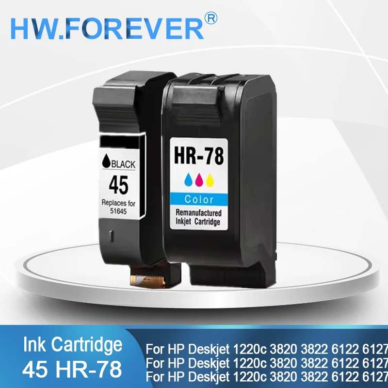 

For HP 45 78 Compatible Ink Cartridge For HP Deskjet 1220c 3820 3822 6122 6127 930c 932c 940c 950c Printers Ink Cartridge