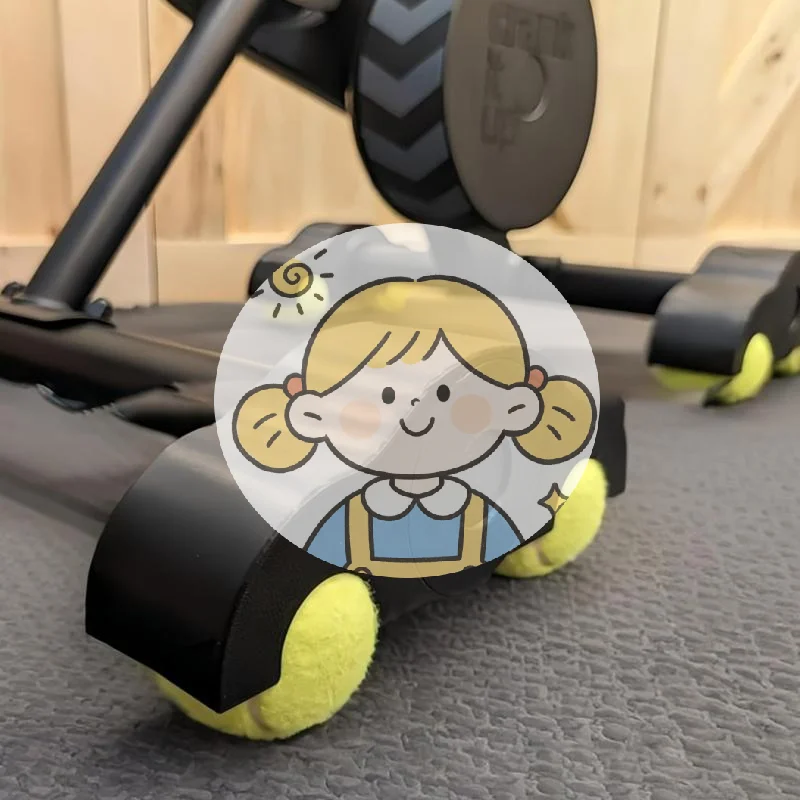 

[LA]^Tennis Ball Foot Pads Indoor Bike Snap Rocker Feet Adapter Rocker Plate Feet Shock Absorbing Tennis Ball Feet Stability Mat