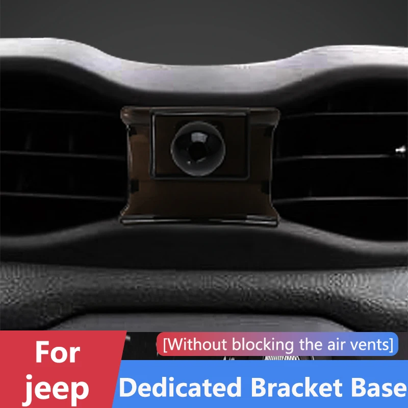 Soporte de teléfono para coche, Base dedicada para Jeep Grand Cherokee Wrangler Renegade Compass Commander