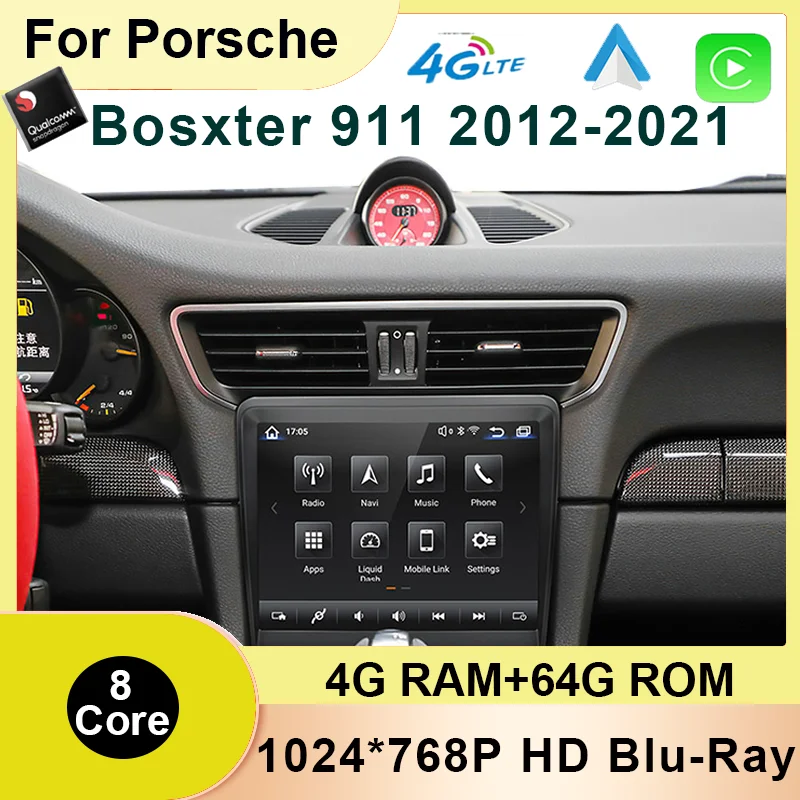 

Android 11 For Porsche 718 Boxster 911 2012-2021 Car Radio 4G GPS Multimedia Video Player Carplay Auto DVD HD Screen Navigation