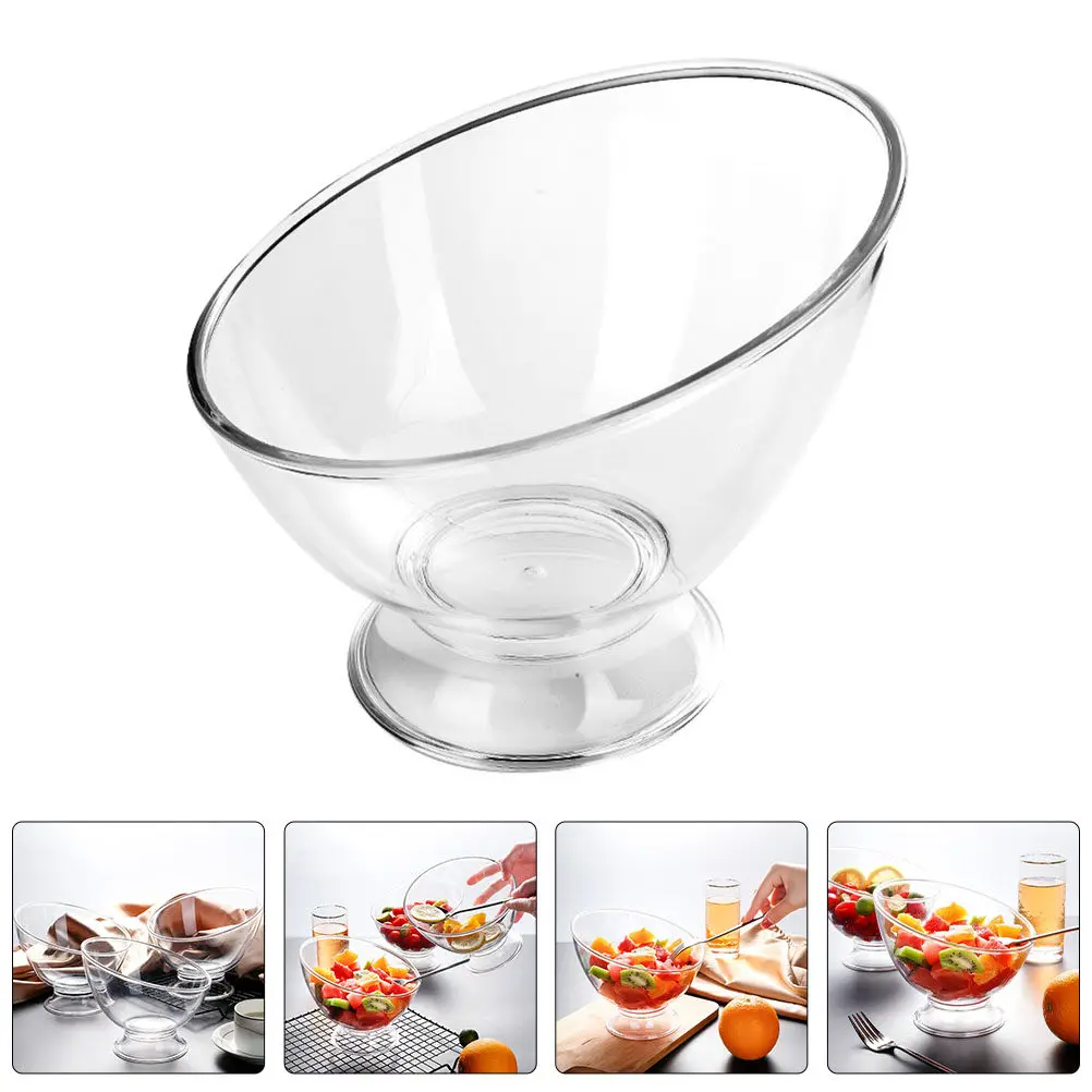 Tazón para Ensalada de Diseño Oblicuo, Estilo Japonés, Multiusos, para Postres, Almacenamiento de Alimentos, Frutas, Tazón para Servir, Utensilio de Cocina