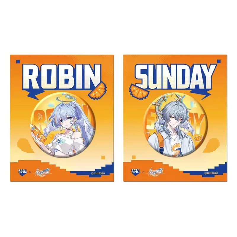 Game Honkai: Star Rail Peripheral Character Badges Sunday Robin Brooch Cartoon Clothing Bag Decoration Gift Kid