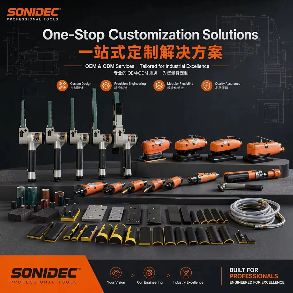 SONIDEC 3mm 90 Degree Air Pneumatic Micro Grinder Grinding Polishing Tool Set Metal Cutting Abrasive Tools Wholesale view 6