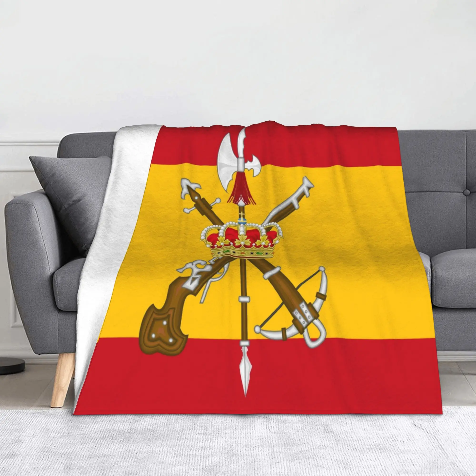 

Spanish Legion Flag Blankets Spain Flannel Awesome Soft Throw Blankets for Home All Season