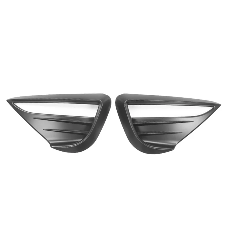 For Tesla Model Y 2021-2022 Car Fog Lamp Spoiler Blade Trim Protective Cover Woof Tooth Wind Knife Sticker Car Accessory