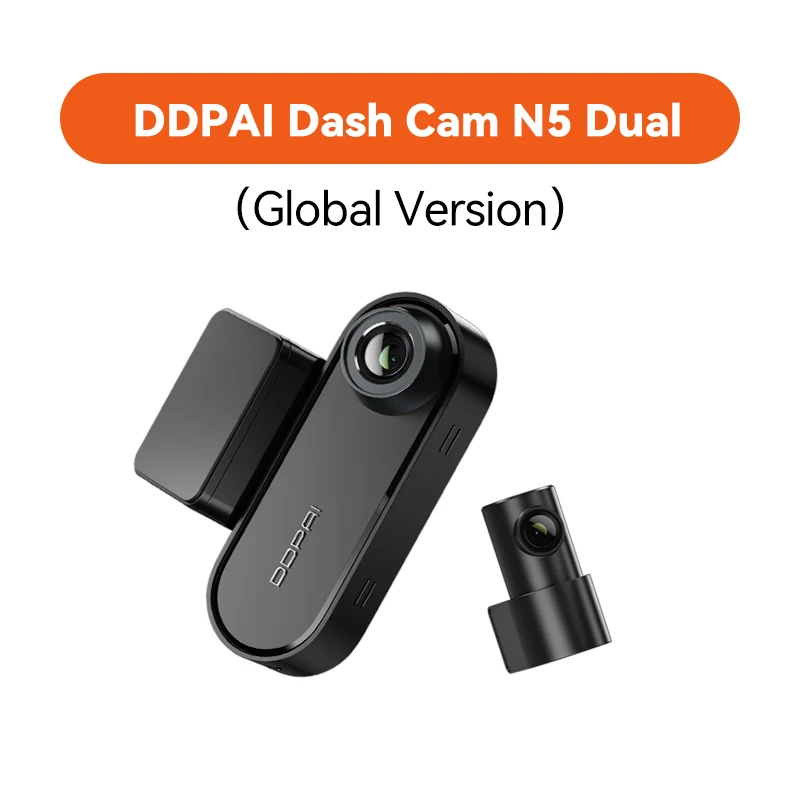 DDPAI N5 Dual Dash Cam Voor en Achter 4K Ultra HD Auto DVR AI Base Radar NightVIS ADAS GPS Auto-opname Dash Camera
