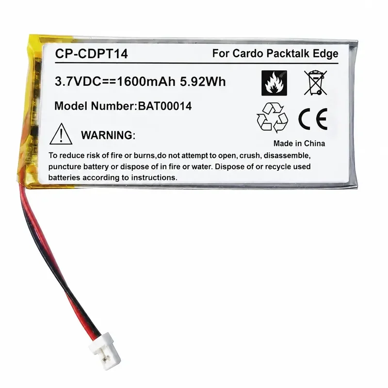 [BAT00014] for Cardo Packtalk Edge Helmet Headphone Battery