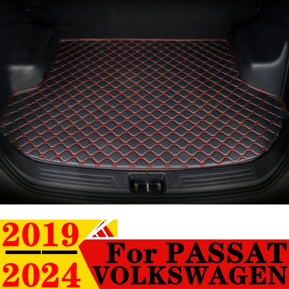 

Коврик для багажника автомобиля Volkswagen VW PASSAT 2024, 23, 2022, 2021, 20, 2019, плоский боковой защитный коврик для груза, подкладка, крышка, задние части багажника