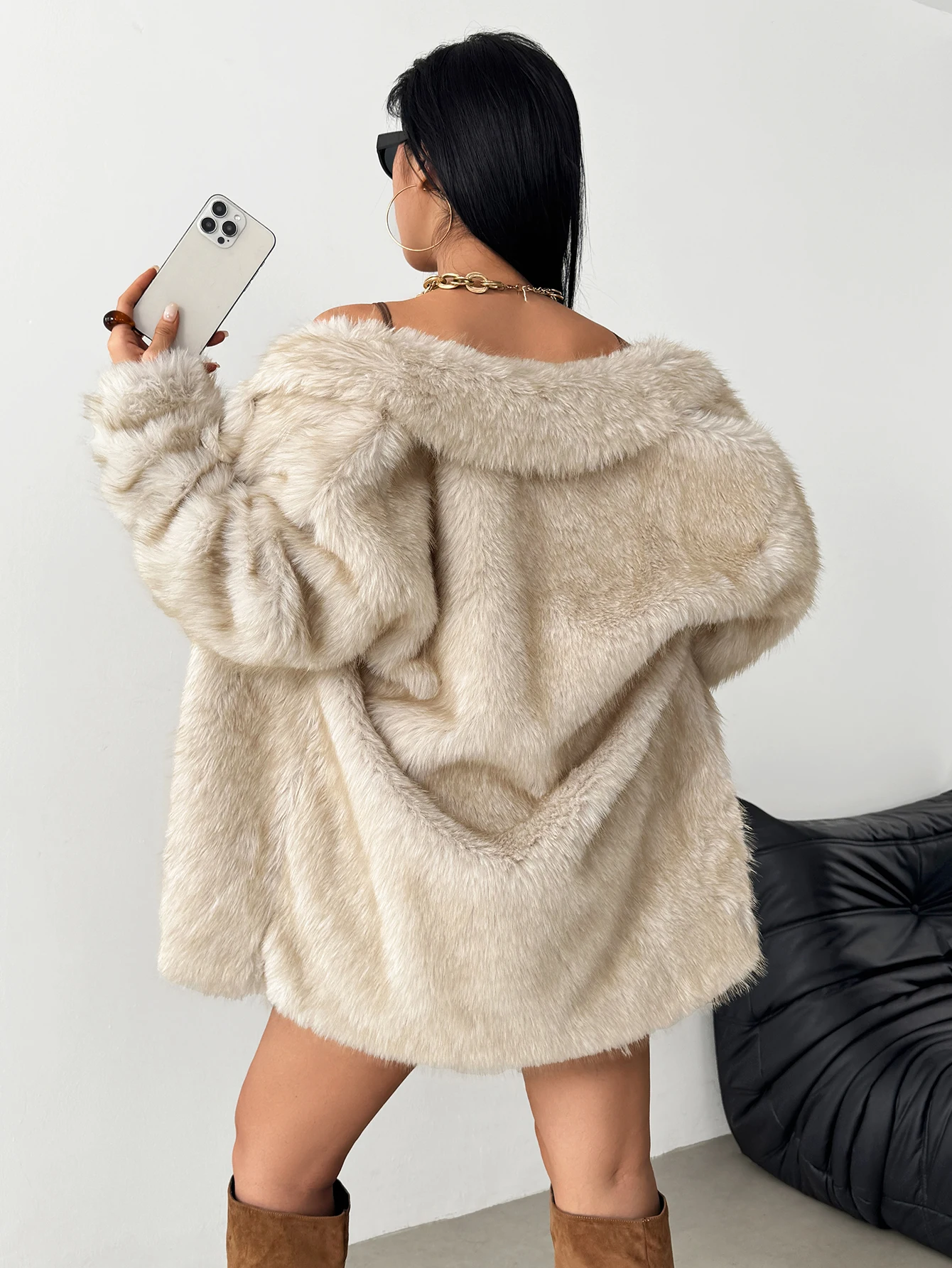 

Knitted Fabric Jacket with Pockets And Zipper for College Daily Use Autumn Winter Outerwear