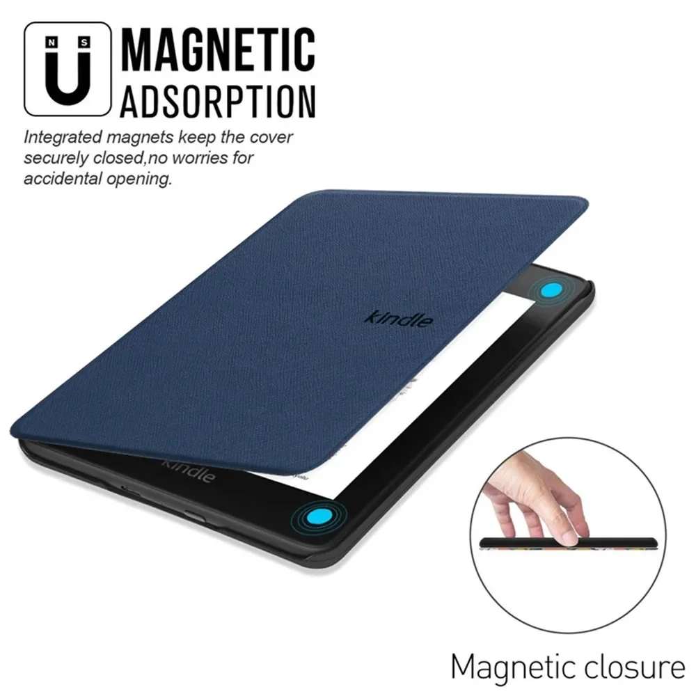 Case For Kindle Paperwhite 2024 12th Generation and Colorsoft 7 Inch Model No. SA569P SA568B Magnetic Protective Shell Pouch 7”