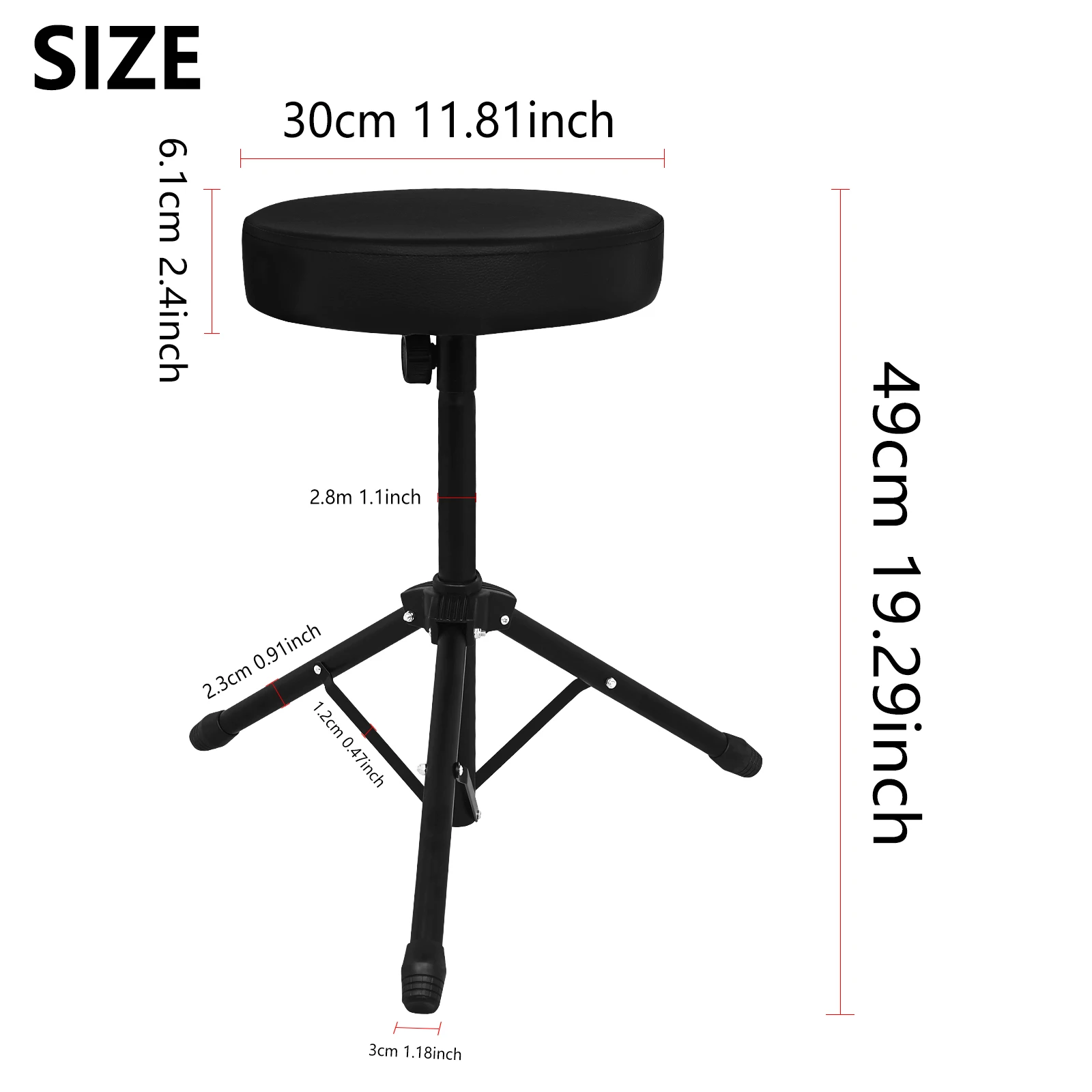 Drum Stool Drum Set And Jazz Drum Stool Foldable And Adjustable Thickened Elastic Cushion Percussion Instrument Accessories