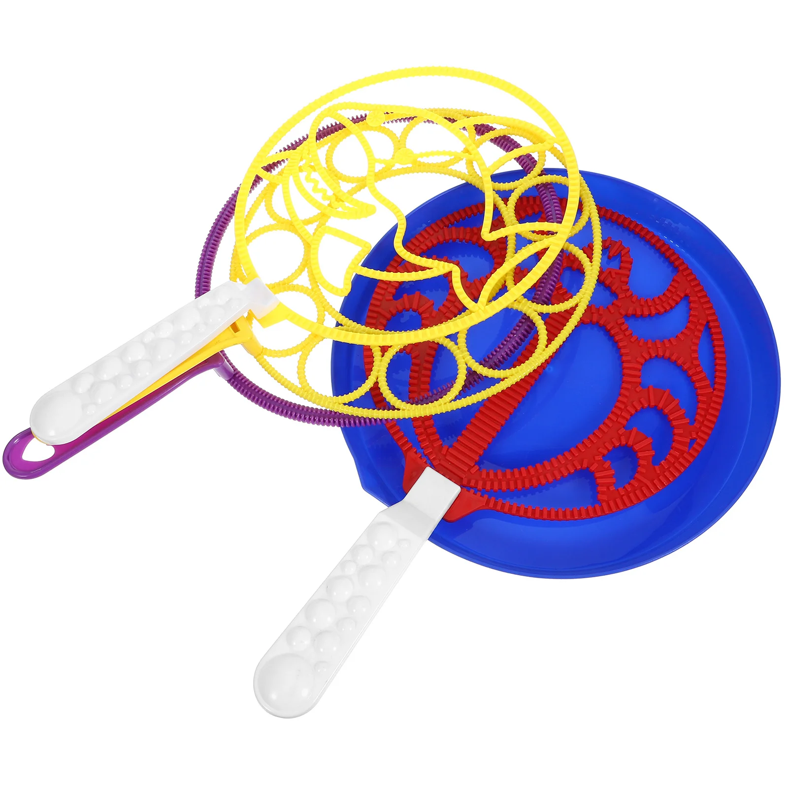 1 set di bacchette per bolle con vassoio Kit per creare bolle per bambini Bacchette per bolle di plastica di grandi dimensioni per giochi divertenti da giardino all'aperto