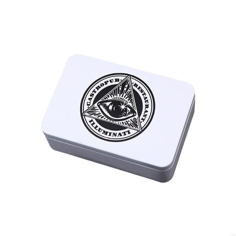 

Rectangle Money Coin Carry Box Small Tarots Organizers Jewelry Storage Box 4XBB