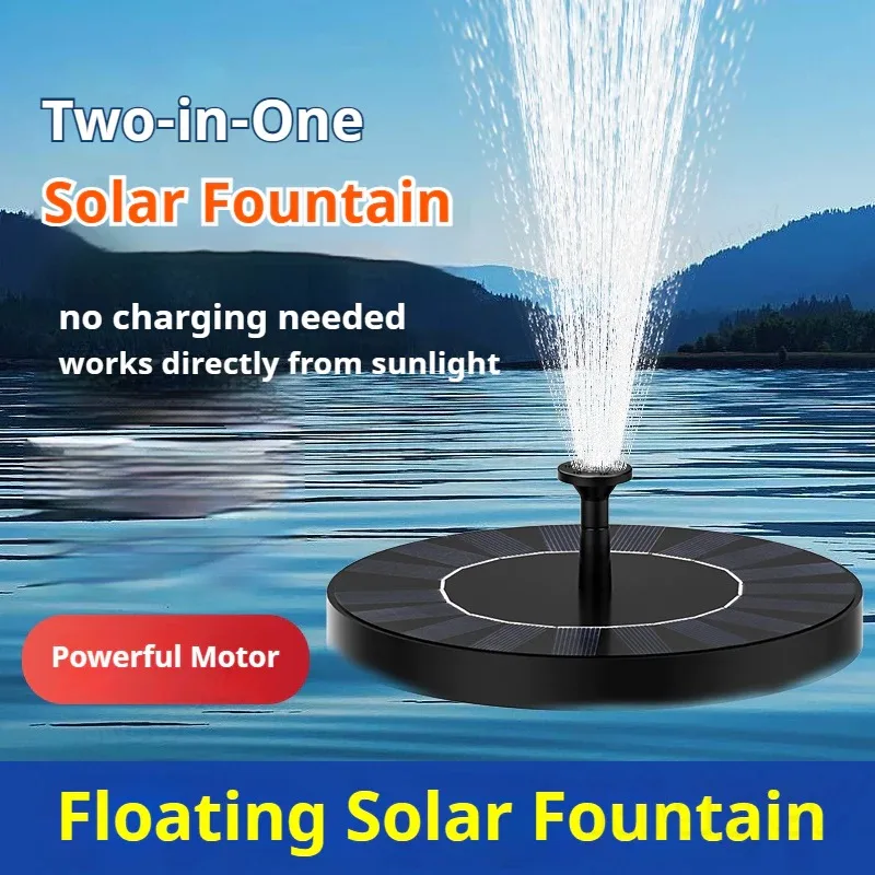 Solar Fountain Pump, 13cm | Nozzle Floating Water Pump | 150L/H | Garden Pond Bird Bath | Eco-Friendly Garden Decoration Outdoor view 2