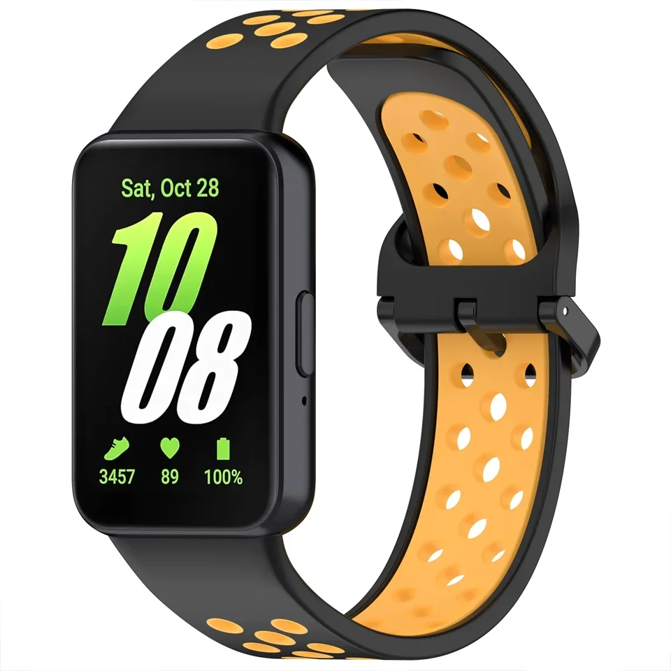 Two-tone Soft Silicone Strap For Samsung Galaxy Fit 3 Sports Bracelet Band For Samsung Galaxy Fit 3 Breathable Wristband Correa
