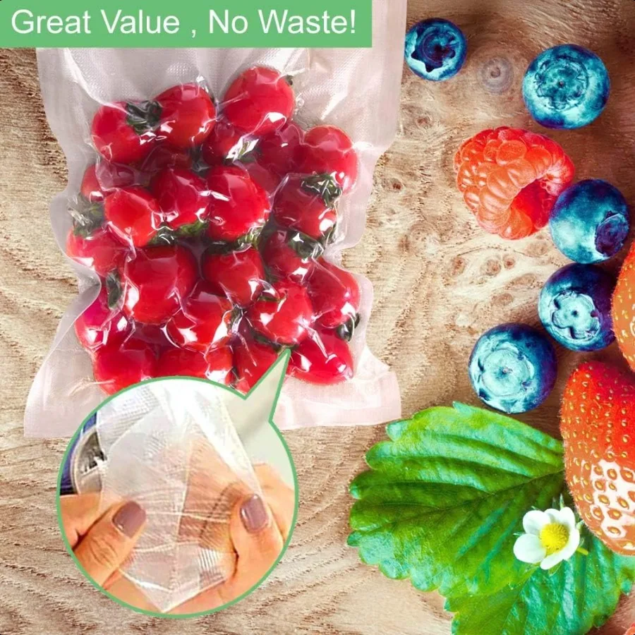 300 Bags 100 of Each Size Plus Quart 10x13 and Quart 8x12 and Pint 6x10 BPA Free Sous Vide Seal a Meal Commercial Grade Vacuum