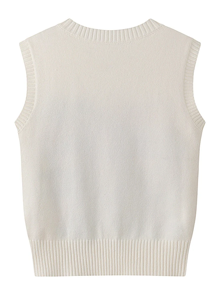 سترة نسائية محبوكة بتطريز ثقيل من مجموعة الربيع، تصميم دائري بدون أزرار مع نمط النجوم