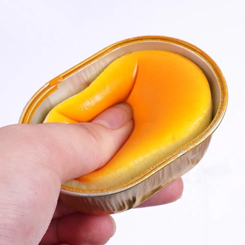 Sensory Fidget Simulated Cheese Bread Squeeze Toy Soft Rebound Cheese Bread Shape Decompression Toy Lightweight Portable