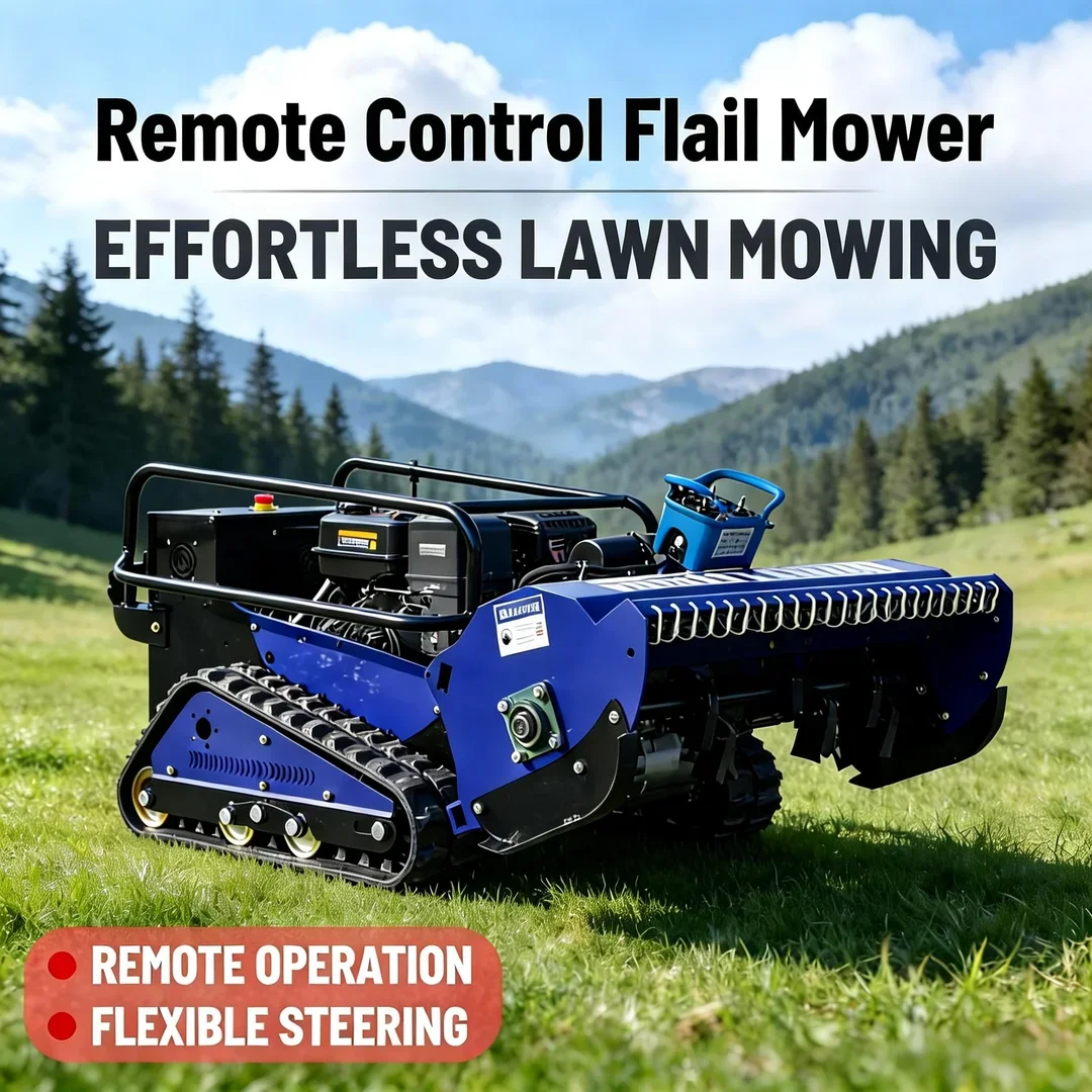 Customized 459CC Engine E-Start Flail Lawn Mower Heavy Duty Crawler EPA Euro V Certified Agriculture Forestry Weeding