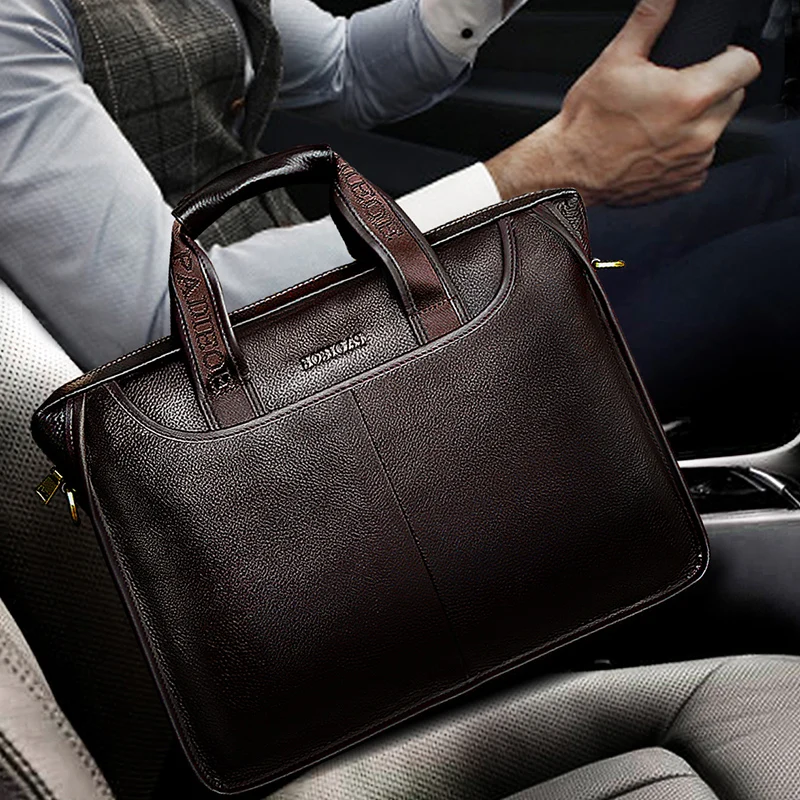 Business men\'s bag Leather handbag Men\'s bag New Briefcase Men\'s shoulder bag Computer bag