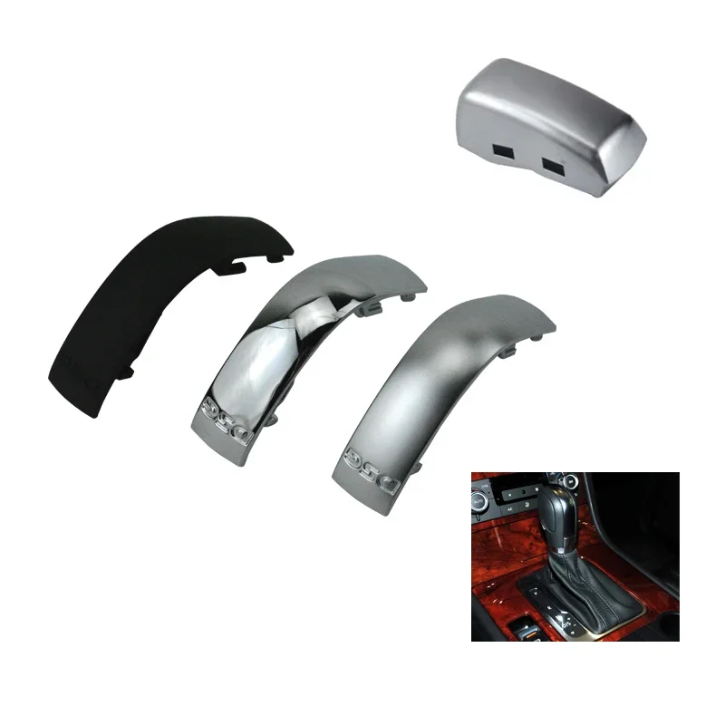 

Gear Shift Knob Black Chrome Matte DSG Cover For Volkswagen Touareg 2011 2012 2013 2014 2015 2016 2017 2018