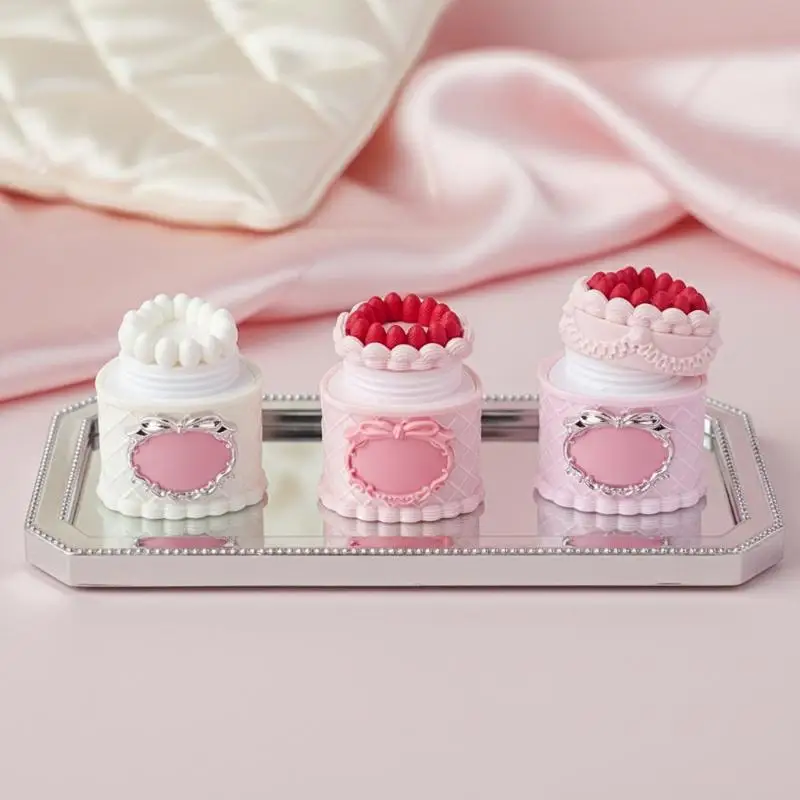 5g Cute Cake Shape Lip Gloss Jar Lip Glaze Empty Container Cosmetic Package Material DIY Cosmetics Reusable Sample Bottles