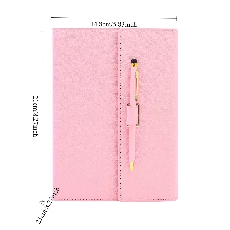 A5 Tri Fold Notebook Fresh Macaron Color With Pen Style Notepad Pen Set Journal