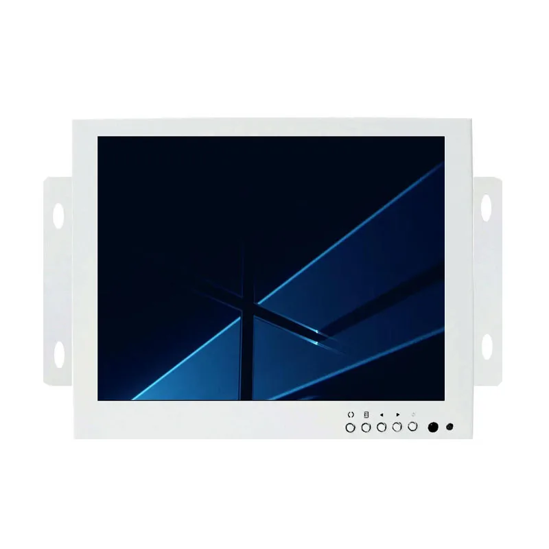 TouchView 8 Inch Metal Open Frame White Color Industrial Touch Screen LCD Monitor With Resolution 1024x768