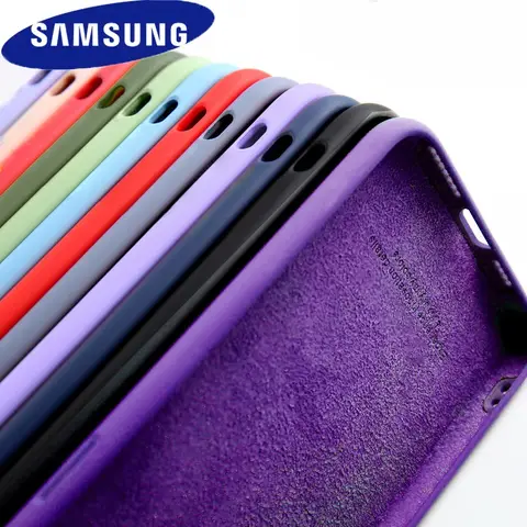Coque en silicone liquide d'origine pour Samsung Galaxy A54 A53 A05 A05S A34 A24 A14 A33 A23 A13 A52 A52S A32 A22 A12 A71 A51 A31