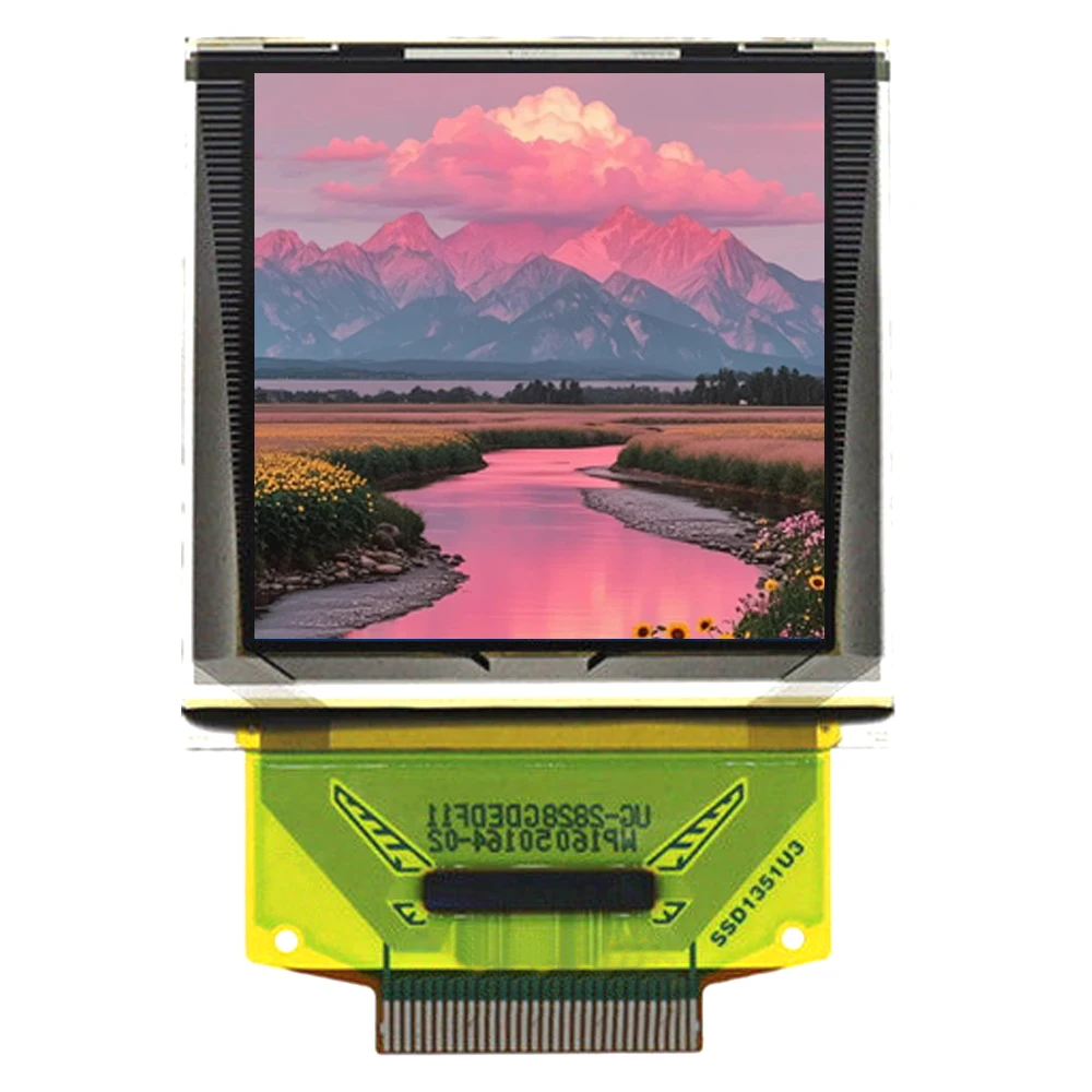 1.5 Inch Full Color OLED Display Module 128x128 Resolution SSD1351 Controller SPI Interface for Arduino ESP-32 DIY Projects