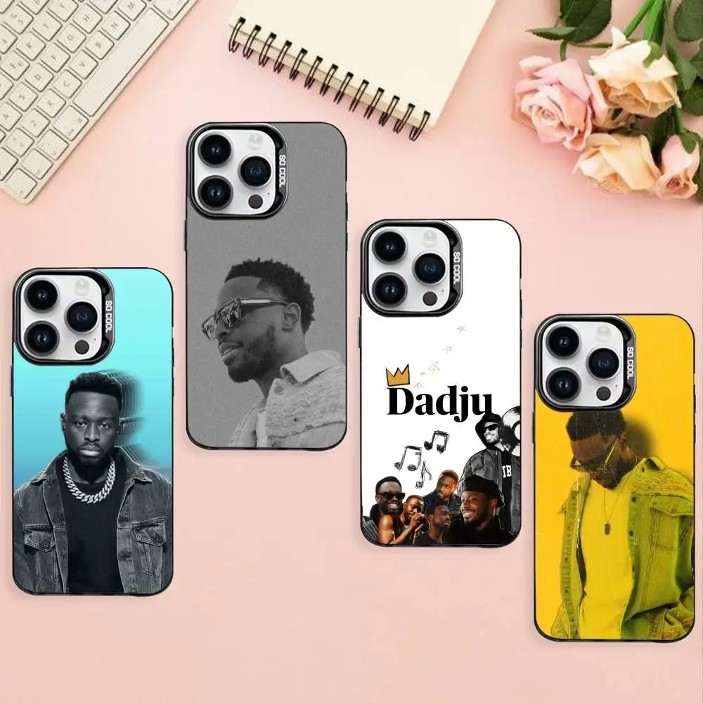 

Pop Dadju Phone Case For iPhone17,16,15,14,13,12,11 Plus,Pro Max Black Border Silver Plated Cover