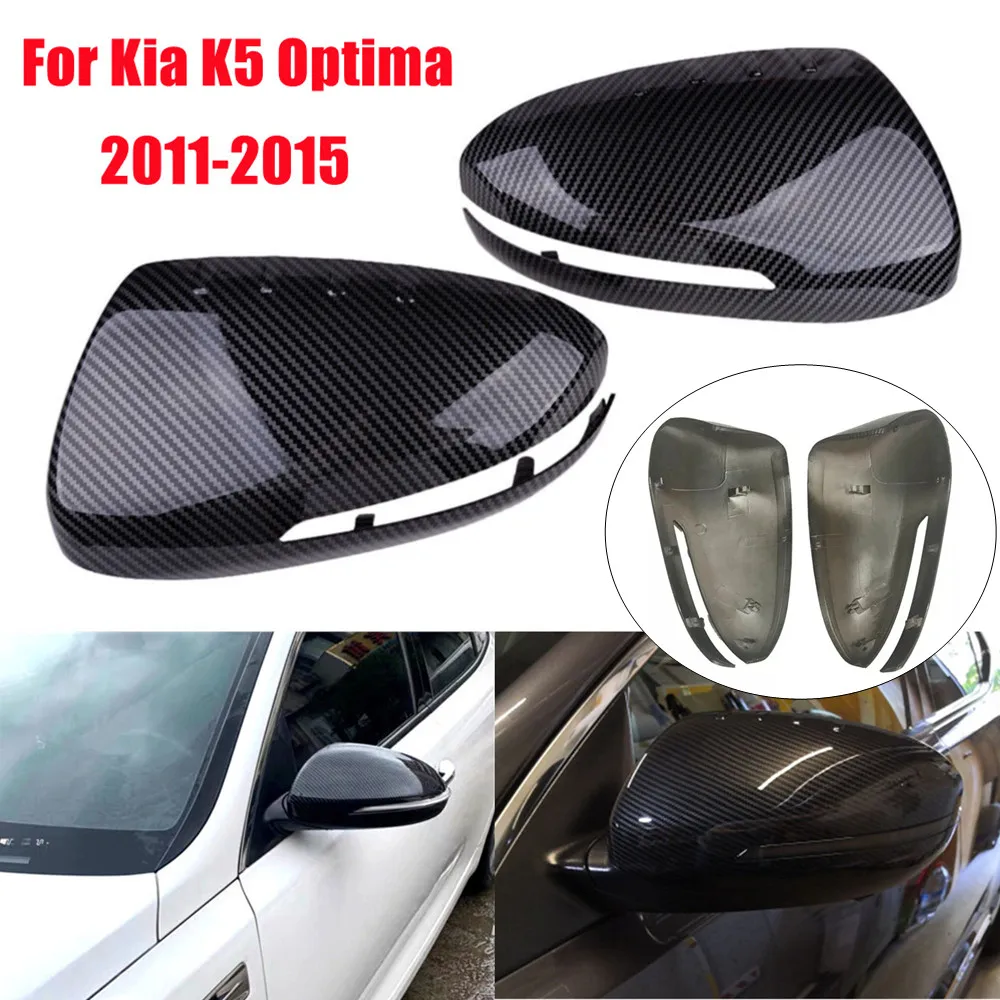 For KIA K5 Optima 2011 2012 2013 2014 2015 Car Rearview Side Mirror Cover Wing Cap Exterior Door Housing Shell Trim Frame