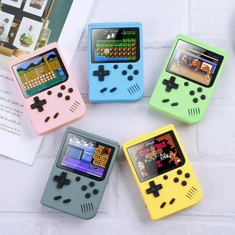 10Pcs Retro Portable Mini Handheld Video Game Console 8 Bit 3.0 Inch Color LCD Kids Color Game Player Built in 500 Games